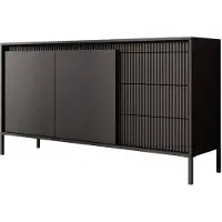 Meubella Dressoir Saran mat zwart 154 cm