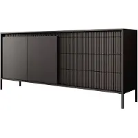Meubella Dressoir Saran mat zwart 187 cm