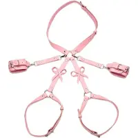 Strict Bondage Harnas met Strikken - M/L - Roze