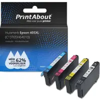 PrintAbout Huismerk Epson 405XL (C13T05H64010) Inktcartridge 4-kleuren Multipack Hoge capaciteit
