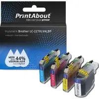 PrintAbout Inktcartridge LC-227XLVALBP 4-kleuren Multipack Hoge capaciteit geschikt voor Brother