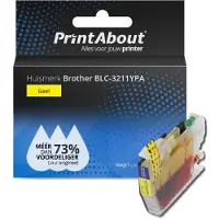 PrintAbout Huismerk vervangt Brother LC-3211Y Inktcartridge Geel Hoge capaciteit