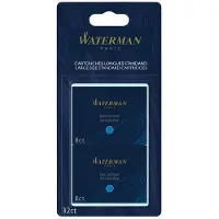 Waterman vulpeninktpatronen | lange International | uitwasbare blauwe inkt | 32 inktpatroon