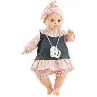 Paola Reina Pop Sonia (roze/jeans) met mechanisme (36cm)