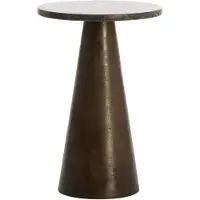 Light & Living bijzettafel Ø36x51 cm ynez donker marmer+donkr