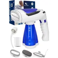 Brightlife Kledingstomer - Handstomer - Stoomapparaat kleding - 3 opzetstukken - Stoomreiniger - Snelle opwarmtijd - 1600W - 250ml - Blauw/wit