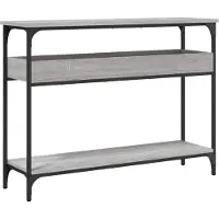 vidaXL Wandtafel met schap 100x29x75 cm bewerkt hout grijs sonoma
