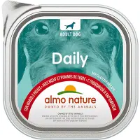 Almo Nature Daily met rund en aardappelen natvoer hond 9 x 300 g