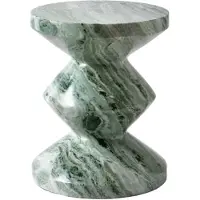 Pols Potten Zig Zag Kruk Donkergroen - Krukken Marmer Dark Green - 510-070-125