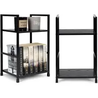 MULTISTORE Modern Home industriële loft stijl boekenkast met 2 planken - 48,5 x 29 x 23,5 cm - Bruin