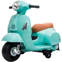 Tachan Mini Vespa 6v Blue Celeste License Fiets