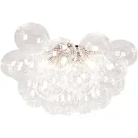 By Rydens Gross plafondlamp met 20 glazen bollen Ø50 cm Helder