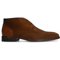 Van lier Cognac suède veterboots | Maat 42