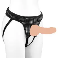 Lovetoy - Easy Strap-on Harnas (zonder dildo) - Zwart & Wit