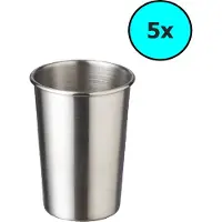 Lupine RVS Bekers - Set van 5 - Stapelbaar - 300 ml