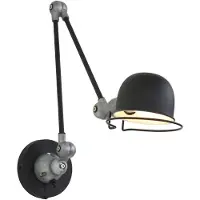Mexlite Ronde zwarte industriële hanglamp scharnierarm Mexlite Davin