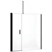 Maxaro Diamond Douchedeur 180cm Mat Zwart Helder Glas Draaideur | Douchedeur glas | Glazen Douchedeur | Nisdeur Douche