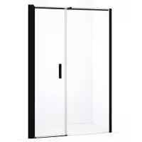 Maxaro Diamond Douchedeur | 140 cm Mat zwart Helder glas Draaideur | Douchedeur glas | Glazen Douchedeur | Nisdeur Douche