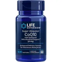 Life Extension - Super Ubiquinol CoQ10 met Verbeterde Mitochondriale Ondersteuning, 50mg - 100 Softgels