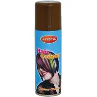 Merkloos Carnaval verkleed haarverf/spray - bruin - 125 ml - alle leeftijden - Verkleedhaarkleuring