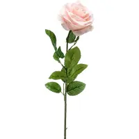 Emerald Kunstbloem roos Marleen - licht roze - 63 cm - decoratie bloemen - Kunstbloemen