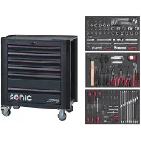 Sonic 714075 NEXT S7 Gevulde Gereedschapswagen - 140 Delig