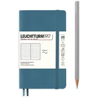 Leuchtturm Stone Blue, Pocket (A6), 187 p., dotted