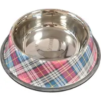 Nobleza Voerbak voor hond - Antislip RVS hondenvoerbak - Rood blauw - Inhoud 750 ml