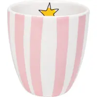 Blond Amsterdam , Even Bijkletsen Mini Mok roze streep zonder oor, 0,2L