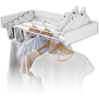 DS Produkte opvouwbare wanddroger - 80 x 10,5 x 2,3 - 40 cm - roestvrij staal/wit