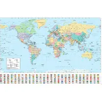 Abystyle Poster Harper Collins - World Map 21 - Engels - 91,5x61cm