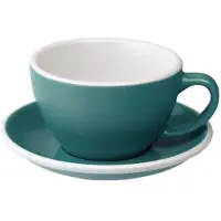 Loveramics Café Latte kopje met schoteltje Egg Teal, 300 ml