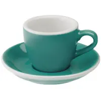Loveramics Espresso kopje met een schoteltje Egg Teal, 80 ml