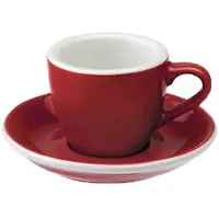 Loveramics Espresso kopje met schoteltje Egg Red, 80 ml