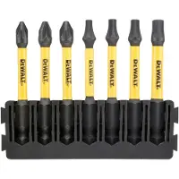 Dewalt Accessoires Bitset | Houder + IMPACT Torsion | 57 mm | PZ1 x1, PZ2 x2, T15 x1, T20 x1, T57 x1, T30 x1 - DT70823-QZ