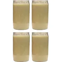 Spaas Candles 4x Witte grafkaarsen/graflichten 7 x 15 cm 6 dagen - Stompkaarsen