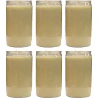 Spaas Candles 6x Witte grafkaarsen/graflichten 7 x 15 cm 6 dagen - Stompkaarsen