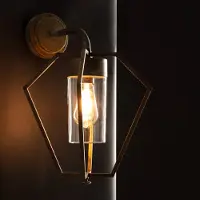 MORETTI Wandlamp buiten Gemstone, dimbaar, brons / oud-messing, Messing, Vintage
