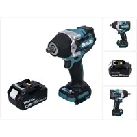 Makita DTW 701 T1 accu slagmoersleutel 18 V 700 Nm 1/2" XPT Borstelloos + 1x oplaadbare accu 5.0 Ah - zonder oplader