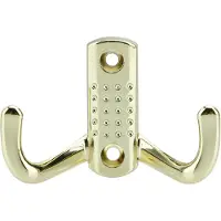 Intirilife dubbele jashaken in goud - design korte jashaken metalen wandhaken muurbevestiging voor kleding jassen vintage