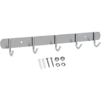 Intirilife roestvrijstalen kapstok model e - 6 haken - jashaken in 5 verschillende designs kledinghaken garderobe