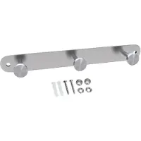 Intirilife roestvrijstalen kapstok model a - 3 haken - jashaken in 5 verschillende designs kledinghaken garderobe