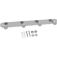 Intirilife roestvrijstalen kapstok model a - 4 haken - jashaken in 5 verschillende designs kledinghaken garderobe
