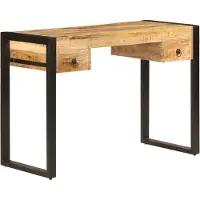 vidaXL Bureau met 2 lades, 110 x 50 x 77 cm, massief mangohout