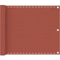 vidaXL Balkonscherm 75x400 cm HDPE terracottakleurig