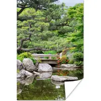PosterMonkey Poster Japans - Natuur - Water - Stenen - Bomen - 60x90 cm