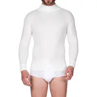 Beeren Heren Thermo Colshirt - Lange mouwen - Warm thermoshirt hoge hals - Wit / M