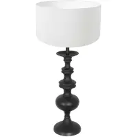 Steinhauer Klassieke schemerlamp Lyons C met witte linnen kap