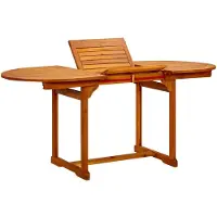 vidaXL Tuintafel (120-170)x80x75 cm massief acaciahout