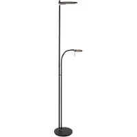 Steinhauer Led Leeslamp 2 Lichts Turound 40w 2200 4000k 187cm Zwart Smoke Glas